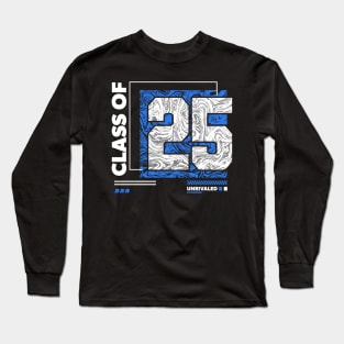 Class of 2025 Urban Streetwear // Graduation Class of '25 Blue Long Sleeve T-Shirt